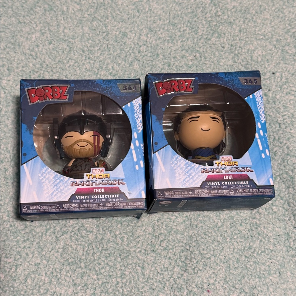 Dorbz Marvel Thor Ragnarok Thor & Loki Vinyl Collectible Figures - Blue